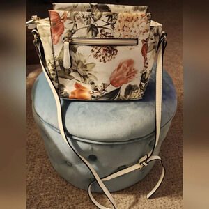 Isabelle Vegan Leather Floral Print Crossbody